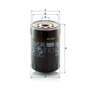 Фильтр масляный MANN-FILTER W 1150/2